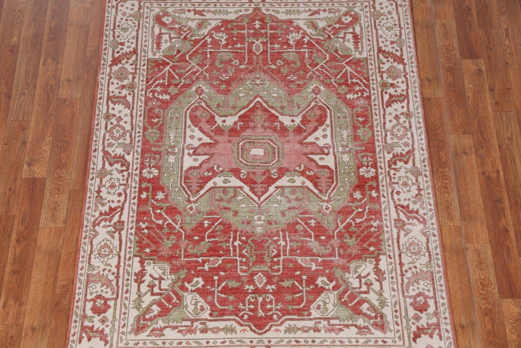 Handmade Heriz Serapi Wool Turkish Rug 4x6