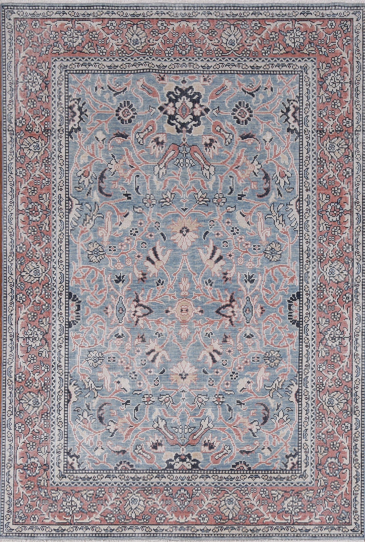 Floral Wool Sultanabad Ziegler Turkish Area Rug 4x6