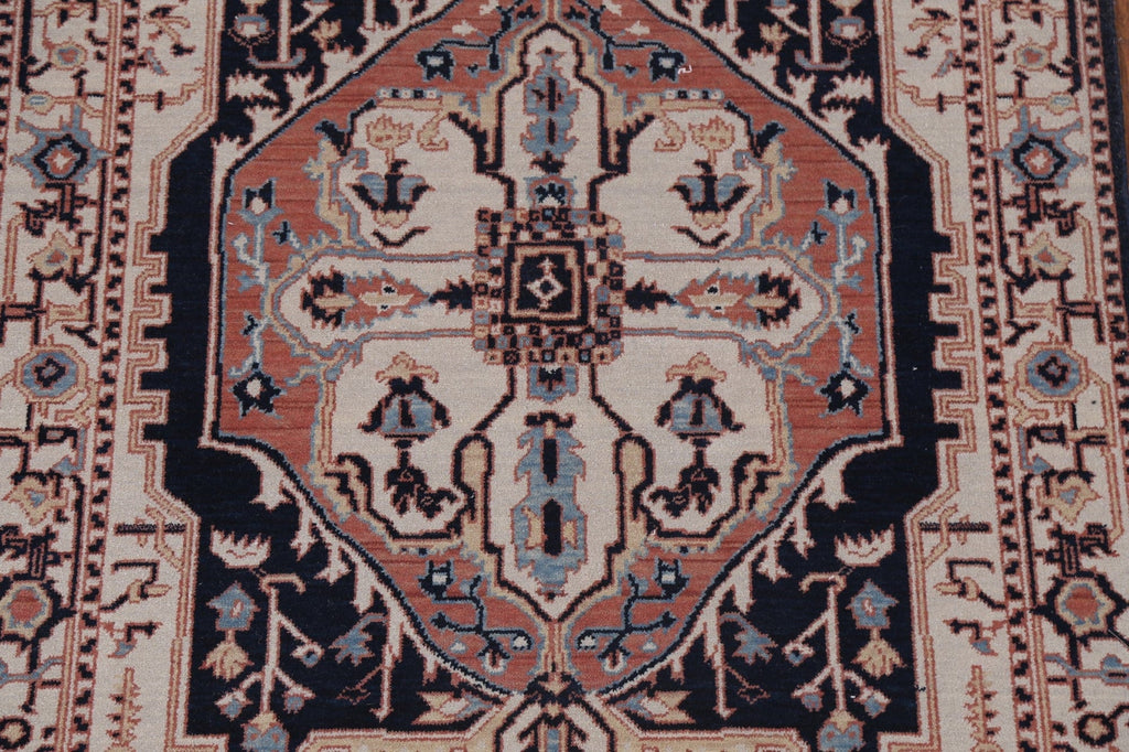 Geometric Wool Heriz Serapi Oriental Area Rug 4x6