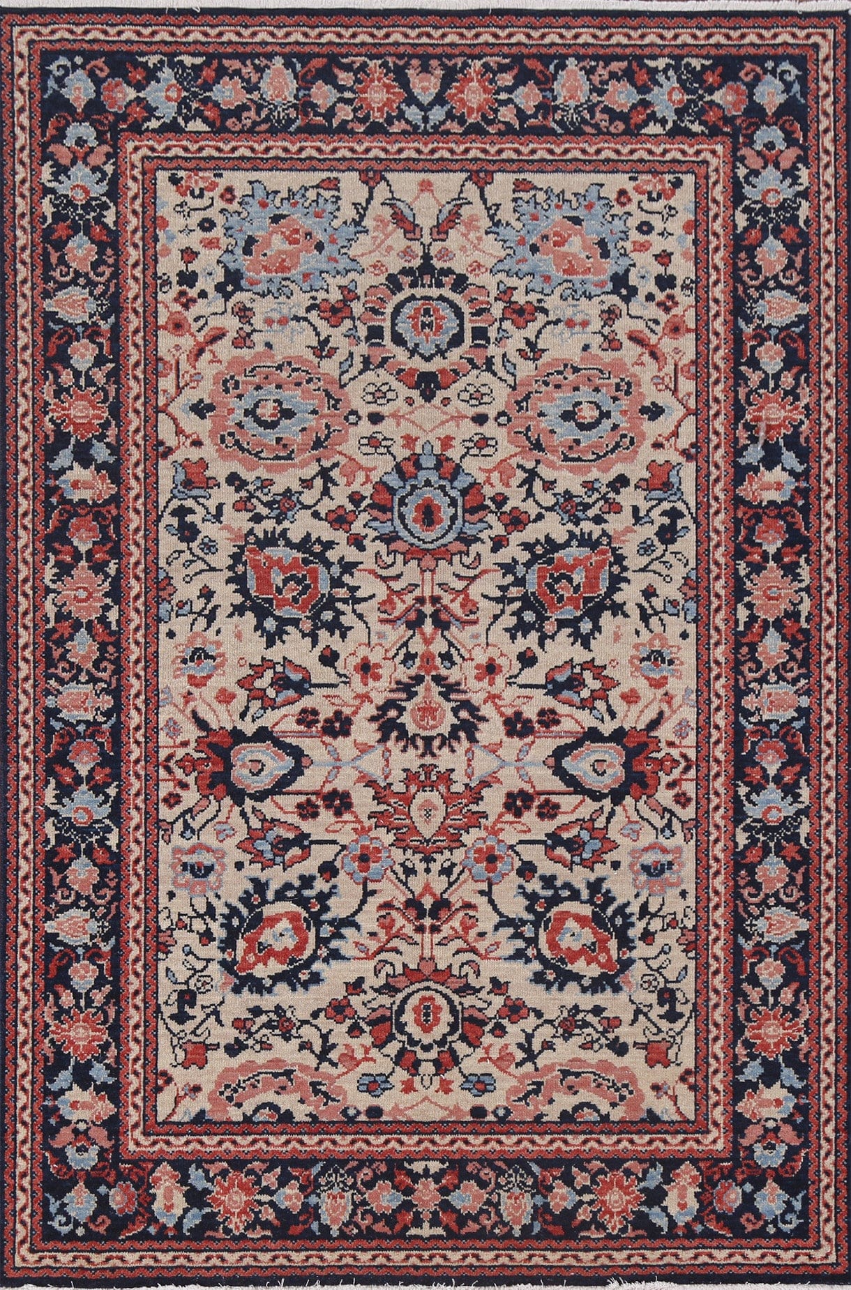 Floral Handmade Wool Sultanabad Ziegler Oriental Area Rug 4x6