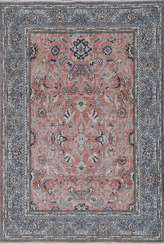 Handmade Sultanabad Ziegler Turkish Wool Rug 4x6