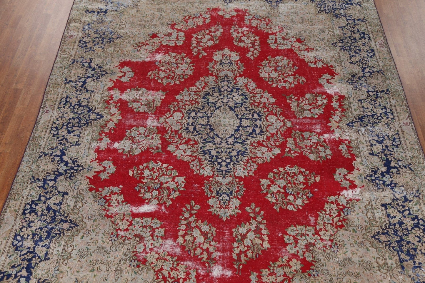 Red Floral Kerman Persian Area Rug 9x13