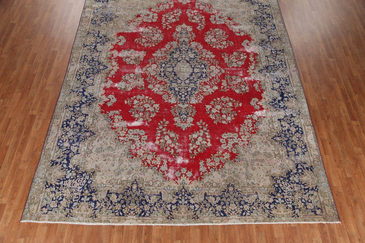 Red Floral Kerman Persian Area Rug 9x13