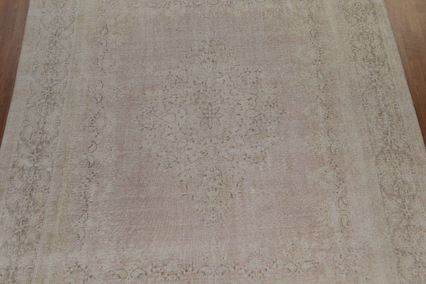 Floral Distressed Kerman Persian Area Rug 10x13