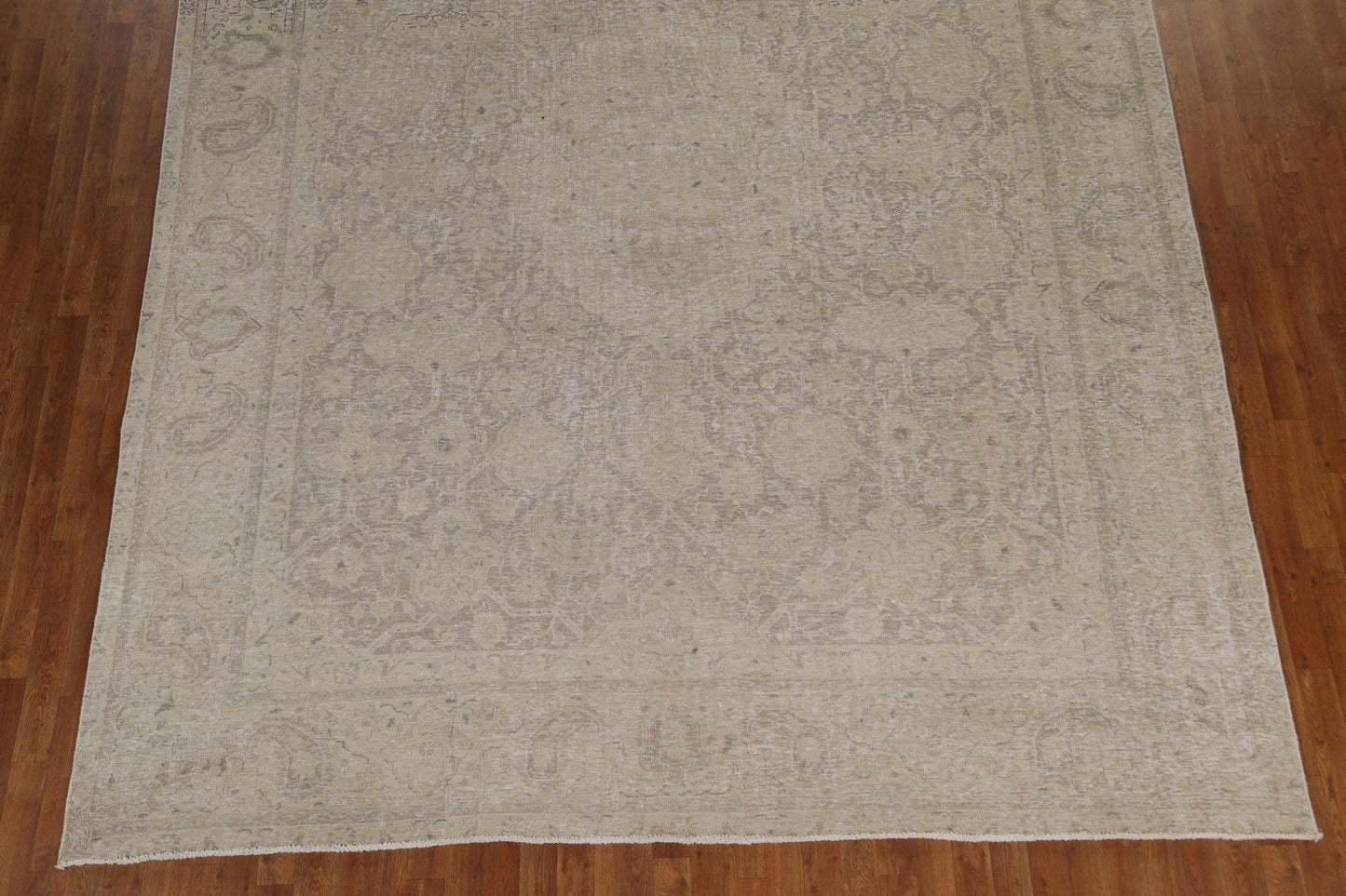 Vintage Geometric Tabriz Persian Area Rug 9x12