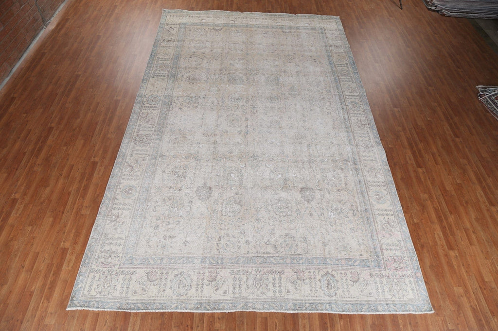 Large Floral Tabriz Wool Persian Rug 10x16