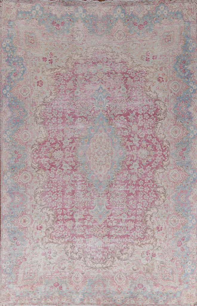 Handmade Wool Kerman Persian Rug 8x12