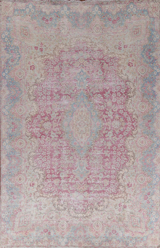 Handmade Wool Kerman Persian Rug 8x12