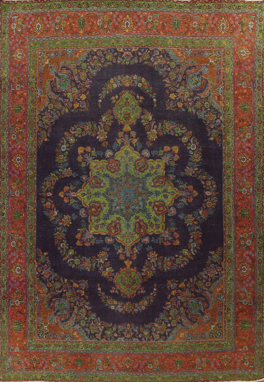 Over-Dyed Tabriz Persian Area Rug 9x12