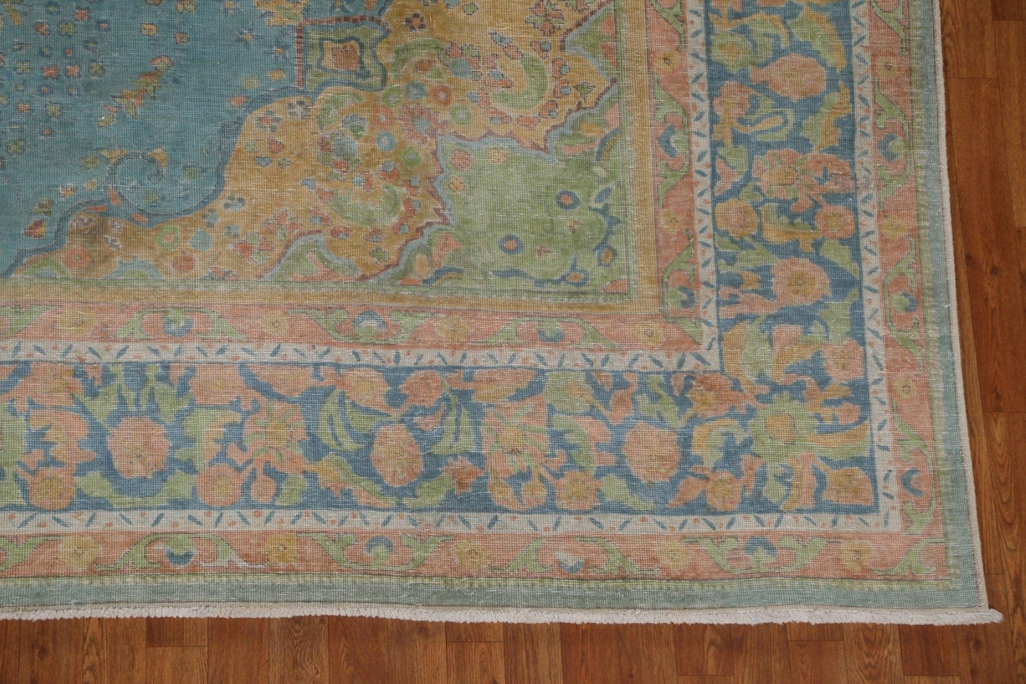 Geometric Over-Dyed Tabriz Persian Area Rug 10x12