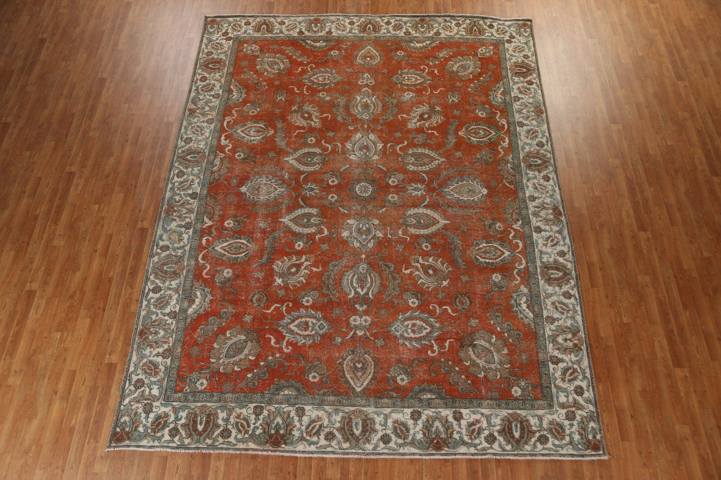 All-Over Floral Tabriz Persian Area Rug 10x13