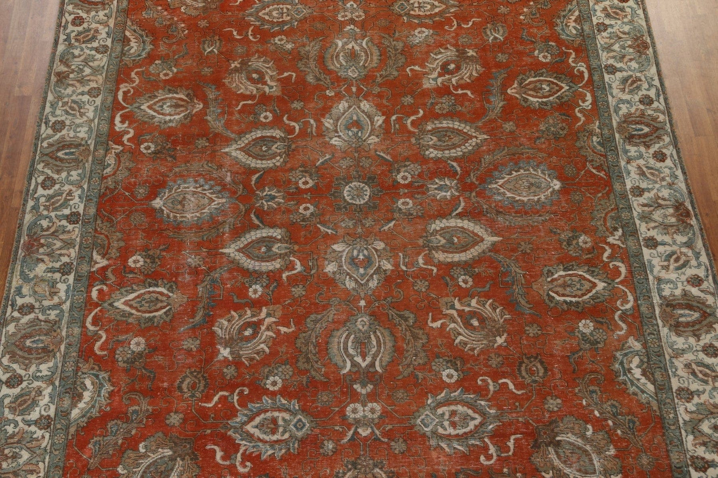 All-Over Floral Tabriz Persian Area Rug 10x13