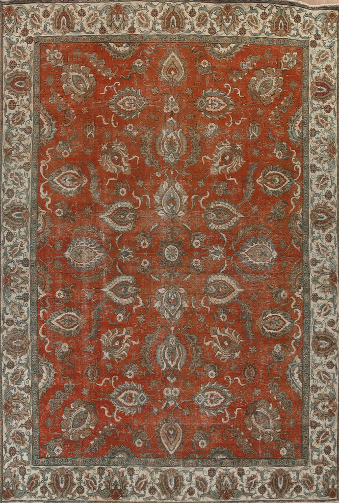 All-Over Floral Tabriz Persian Area Rug 10x13