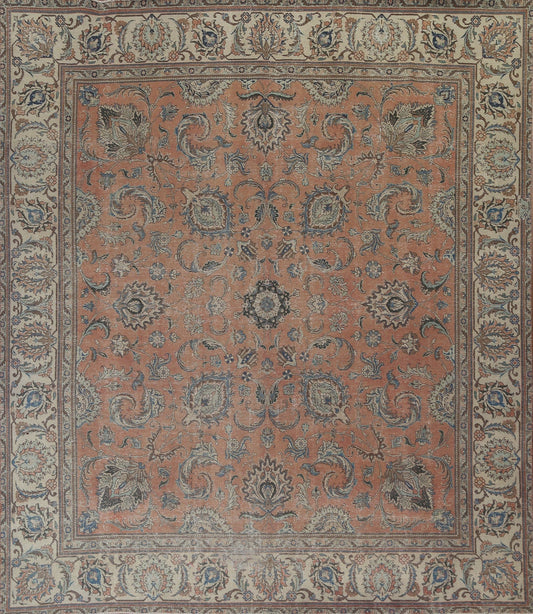 Floral Tabriz Persian Area Rug 10x11