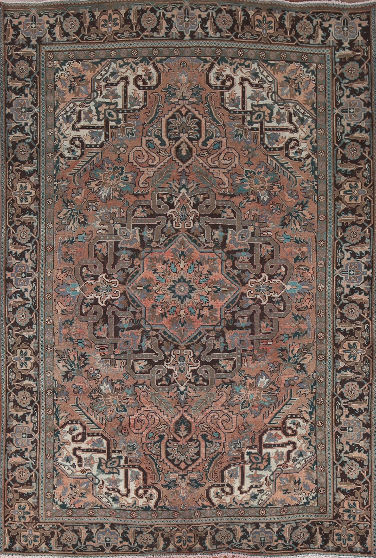 Handmade Geometric Heriz Persian Area Rug 8x10