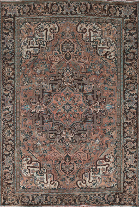 Handmade Geometric Heriz Persian Area Rug 8x10