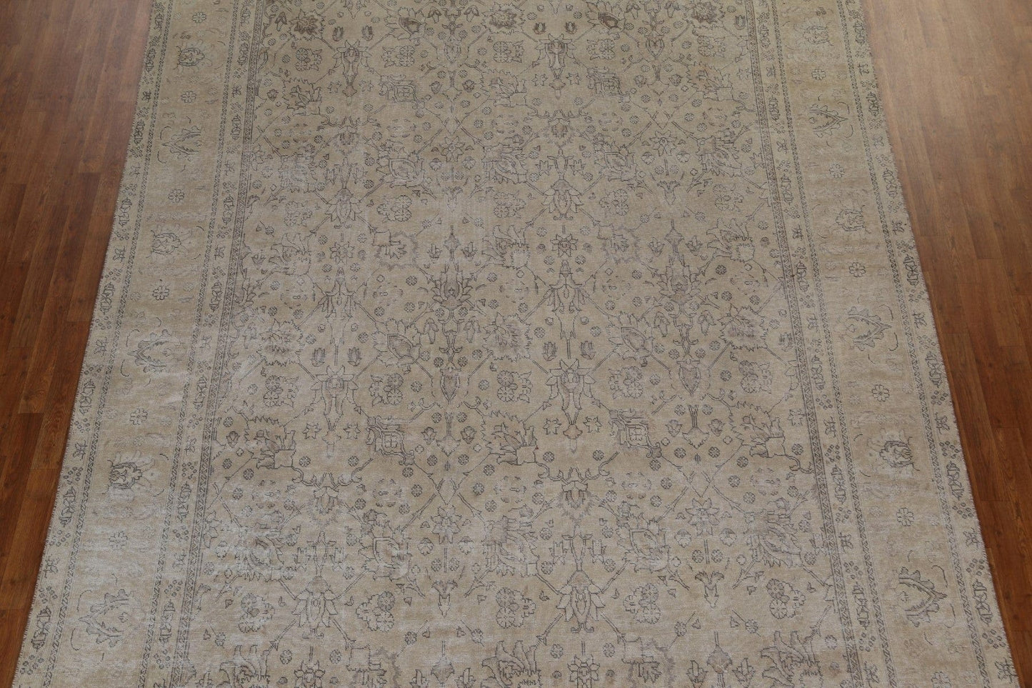 Muted All-Over Tabriz Persian Area Rug 9x14