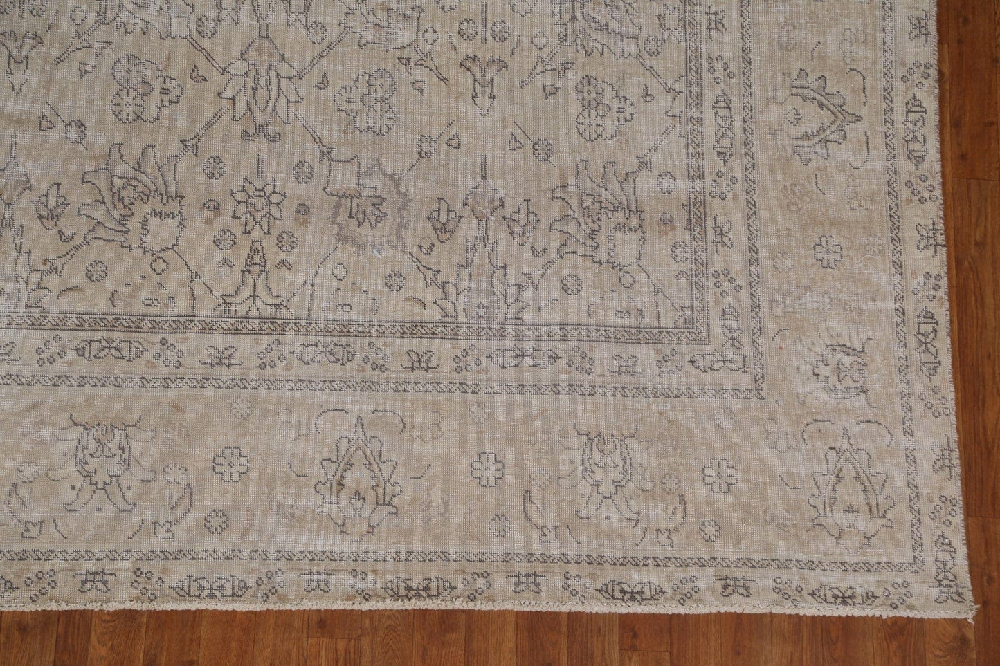 Muted All-Over Tabriz Persian Area Rug 9x14