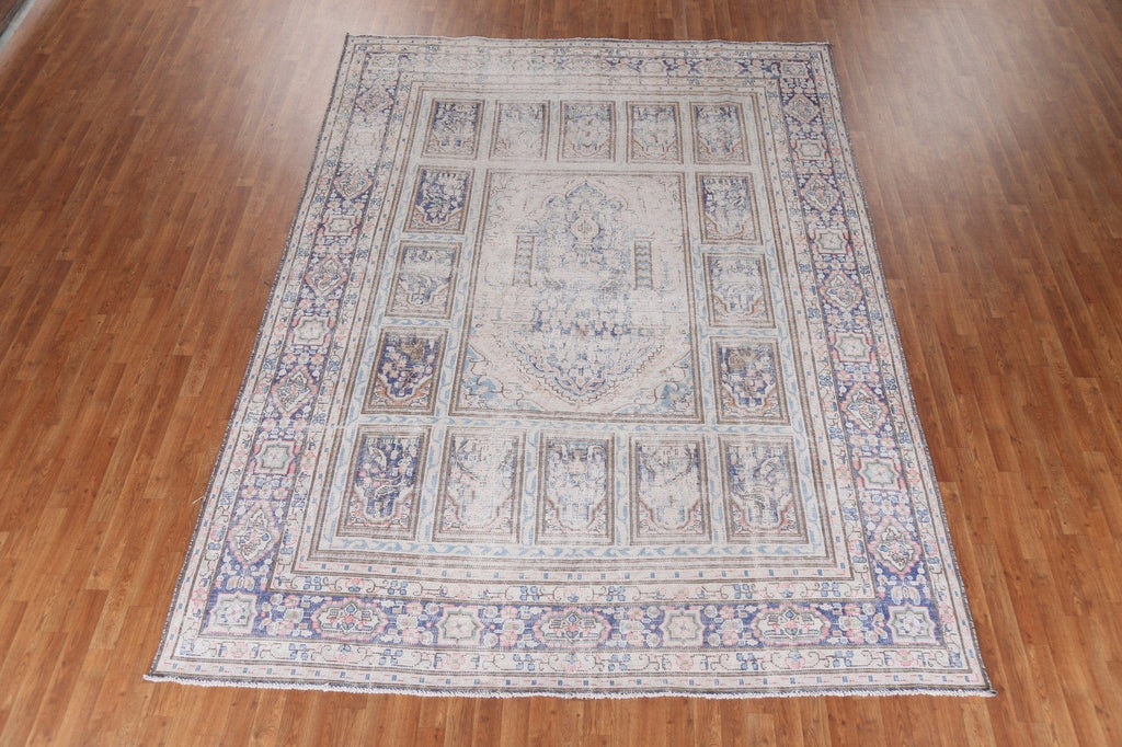 Muted Geometric Kerman Persian Area Rug 8x12