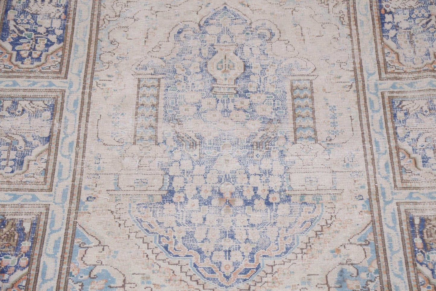 Muted Geometric Kerman Persian Area Rug 8x12