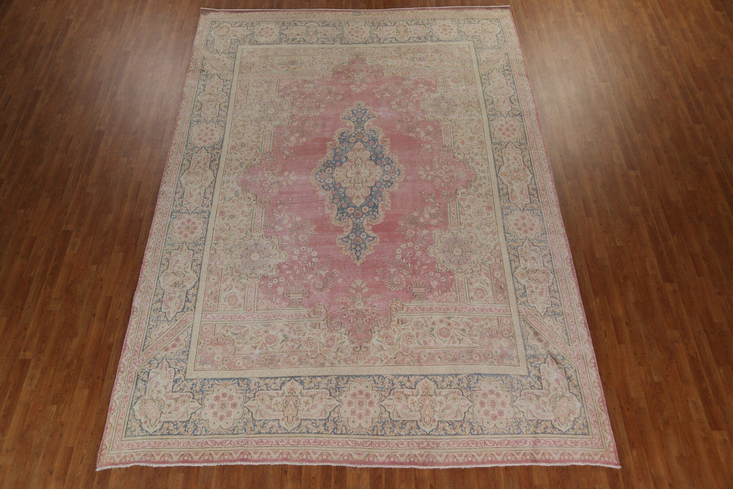 Geometric Vegetable Dye Kerman Persian Area Rug 10x14