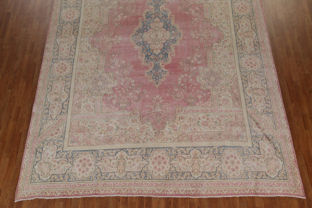 Geometric Vegetable Dye Kerman Persian Area Rug 10x14