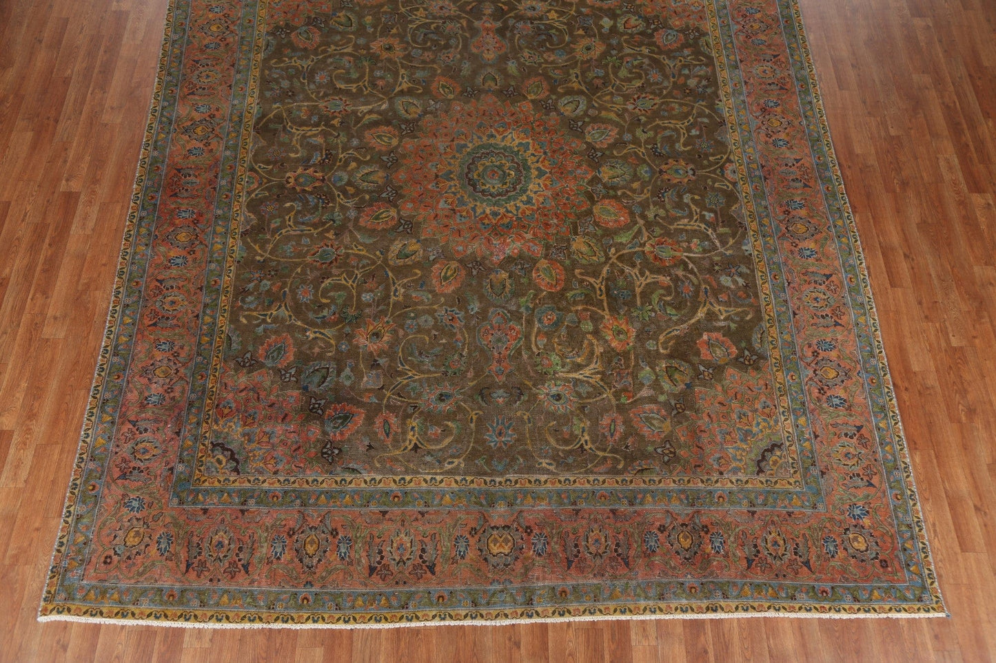 Over-Dyed Floral Kashmar Persian Area Rug 9x11