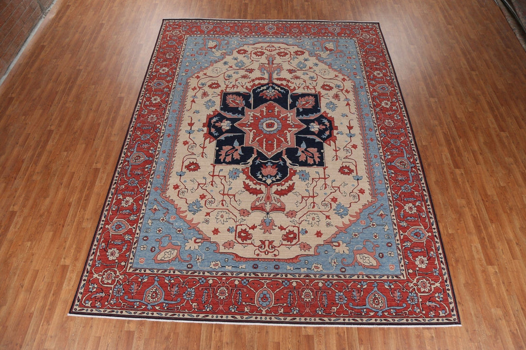 Heriz Serapi Geometric Oriental Area Rug 10x13