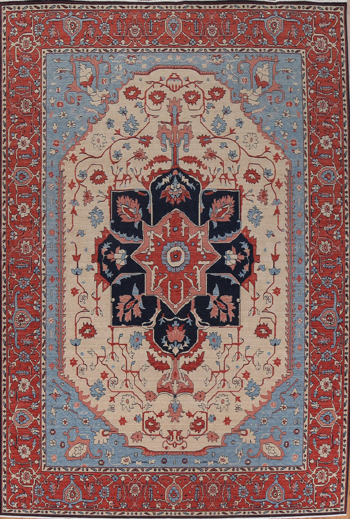 Heriz Serapi Geometric Oriental Area Rug 10x13