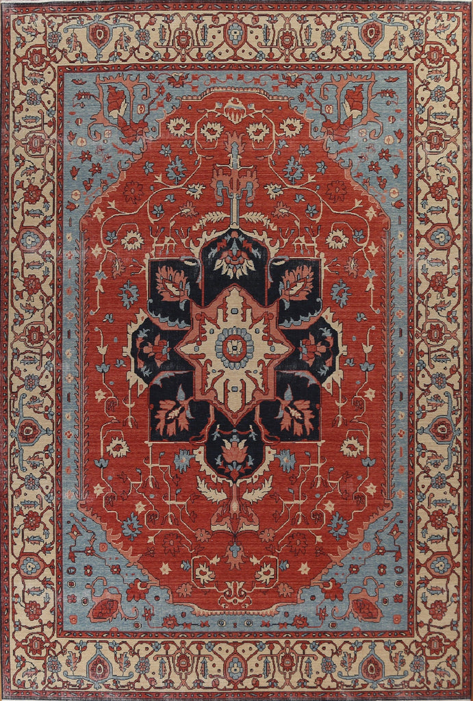 Heriz Serapi Handmade Oriental Area Rug 10x13