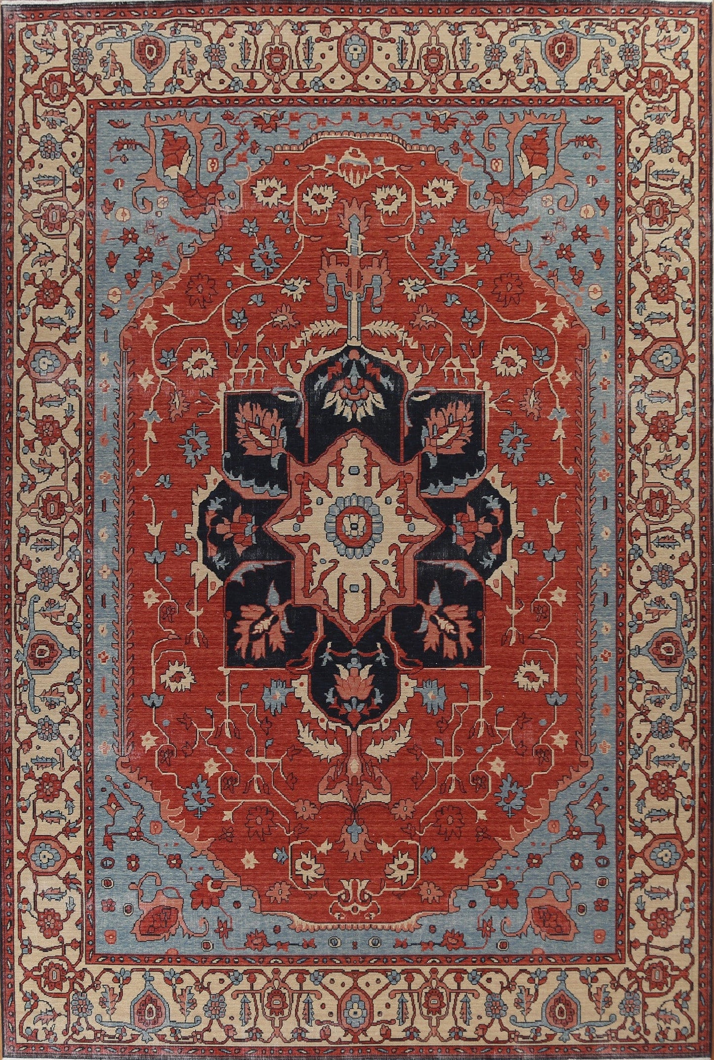 Heriz Serapi Handmade Oriental Area Rug 10x13