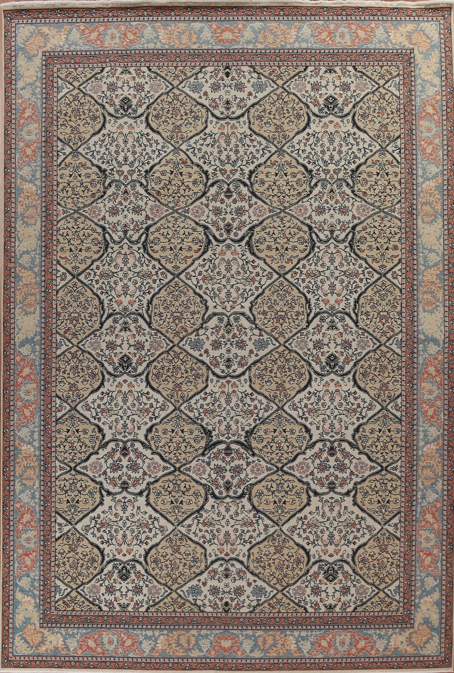 Floral Wool Bakhtiari Oriental Area Rug 10x13