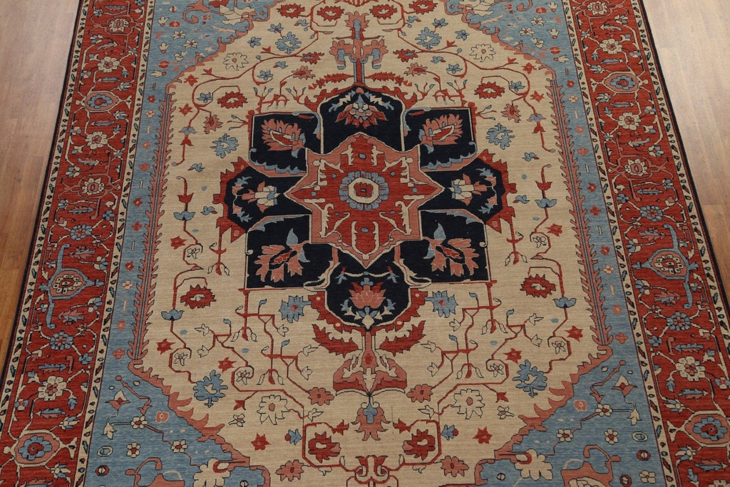 Floral Heriz Serapi Oriental Area Rug 10x13