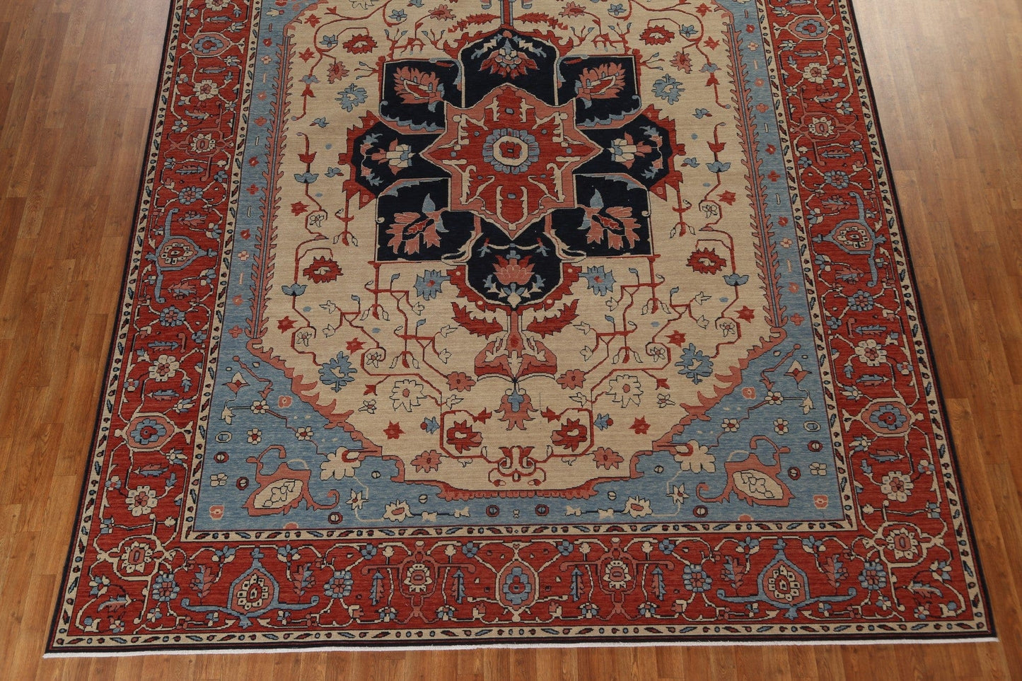 Floral Heriz Serapi Oriental Area Rug 10x13