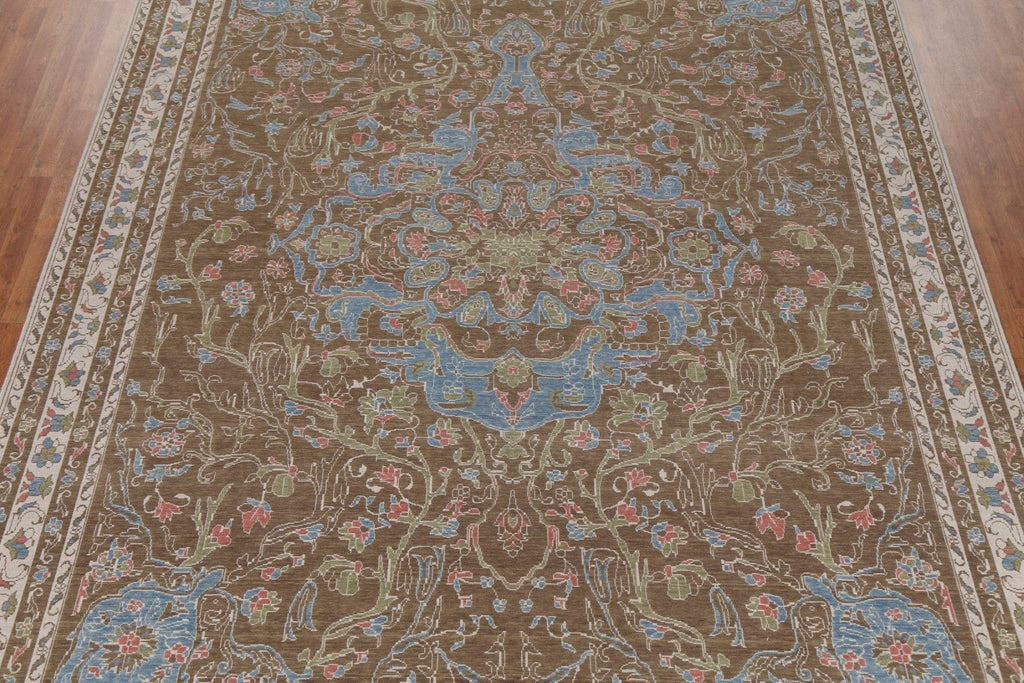 Turkish Floral Oushak Wool Area Rug 10x13