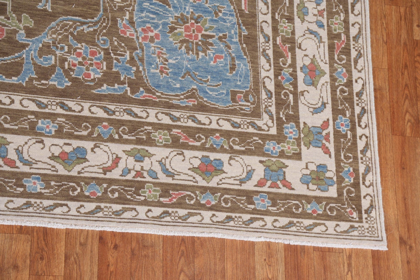 Turkish Floral Oushak Wool Area Rug 10x13