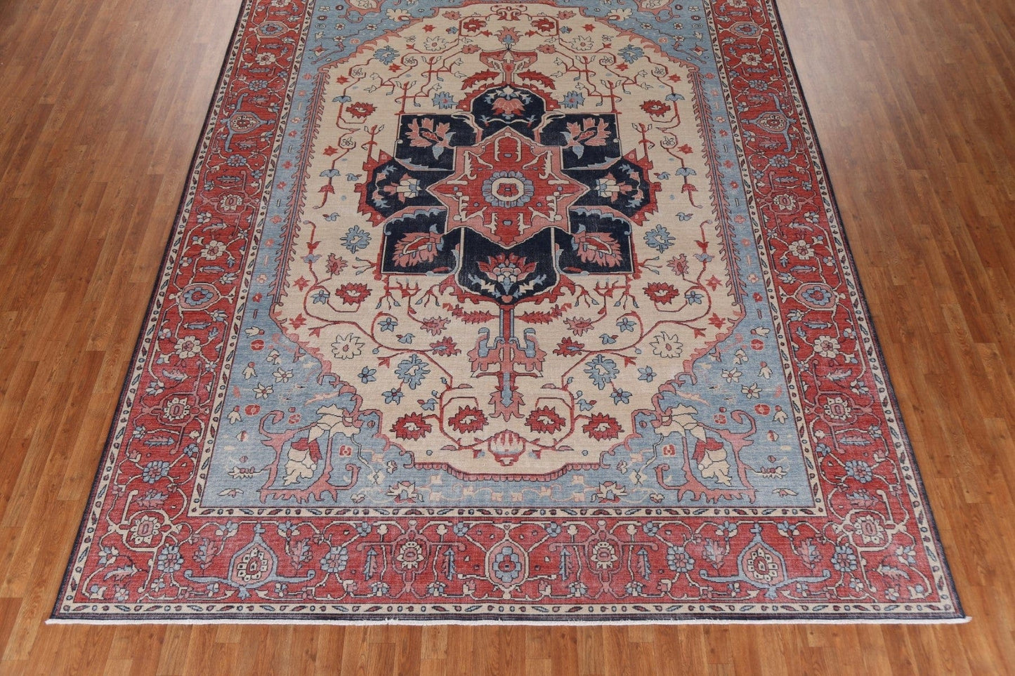 Floral Heriz Serapi Turkish Area Rug 10x13