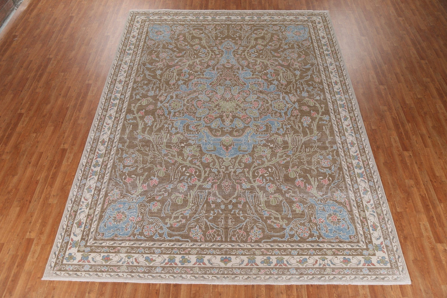 Brown Wool Oushak Turkish Area Rug 10x13