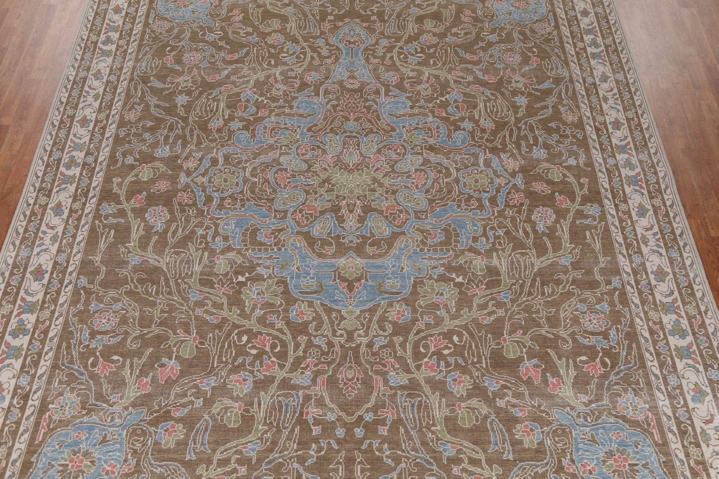 Brown Wool Oushak Turkish Area Rug 10x13