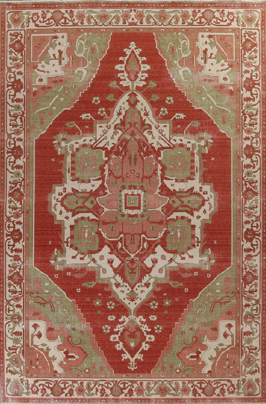 Heriz Serapi Handmade Oriental Area Rug 10x13