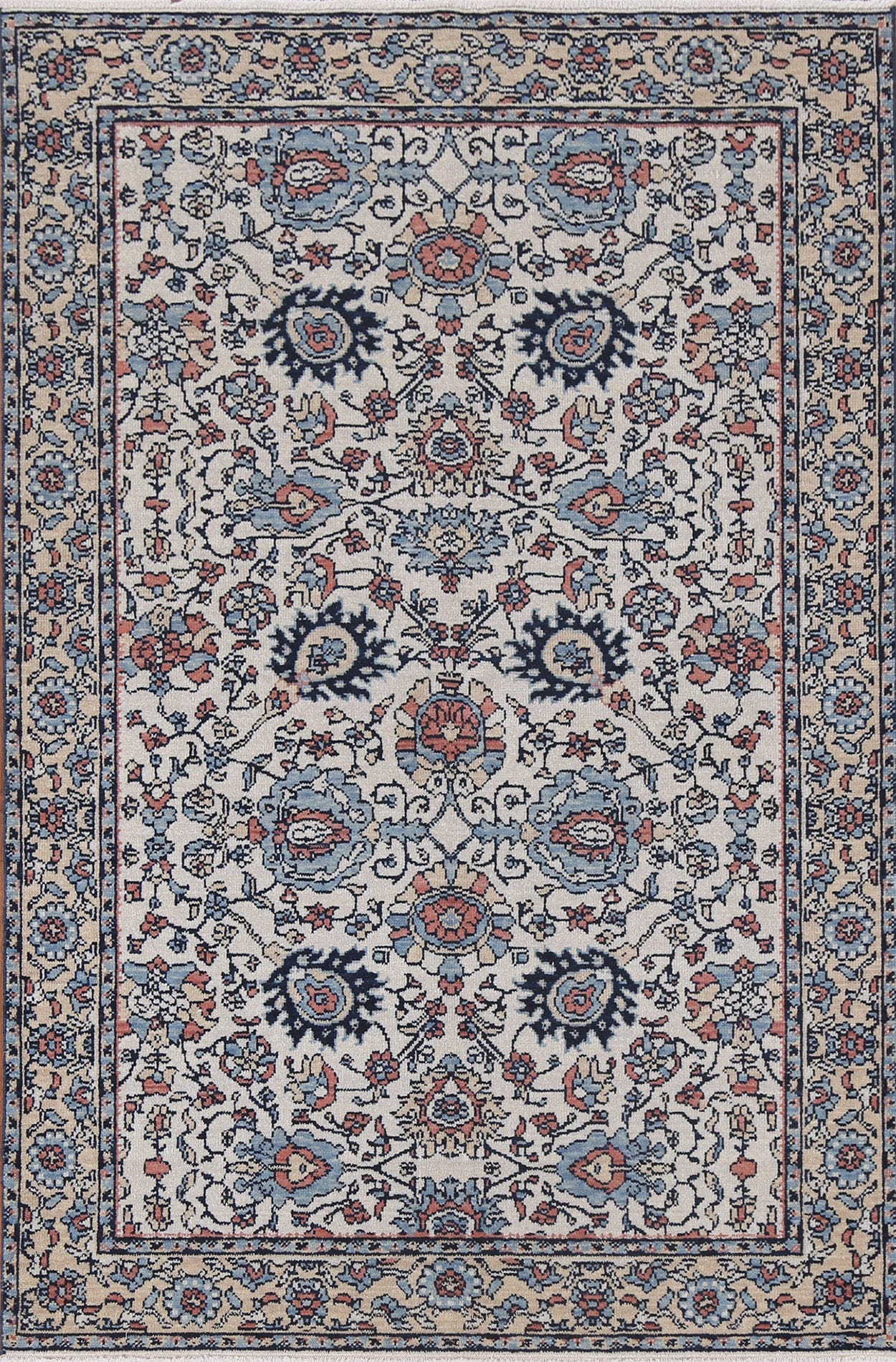 Hand-Knotted Sultanabad Ziegler Oriental Wool Rug 4x6