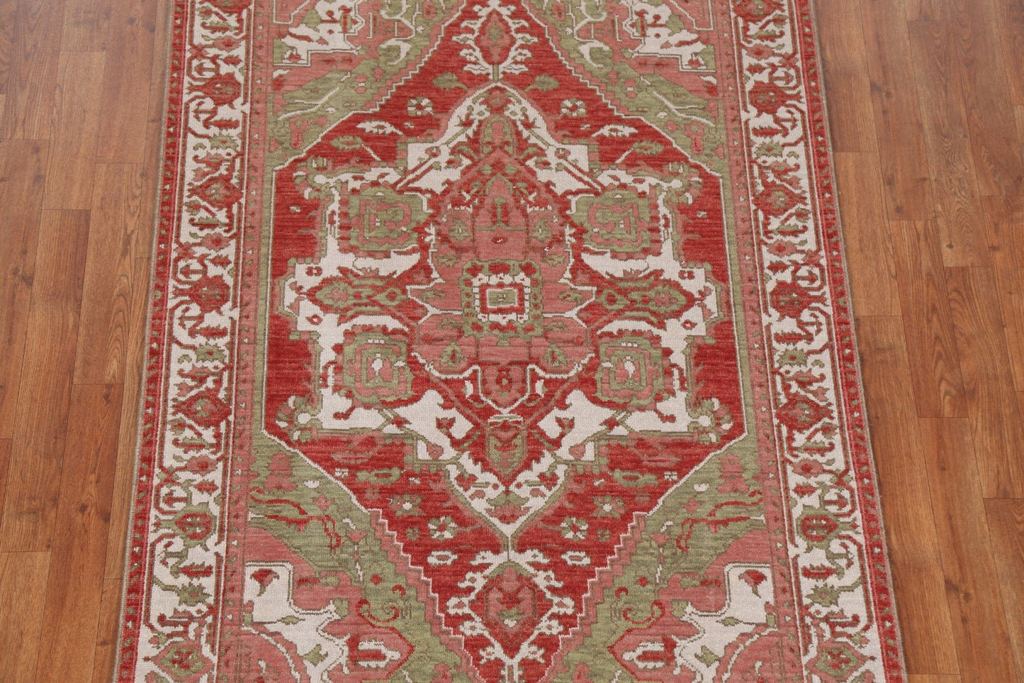 Geometric Heriz Serapi Wool Oriental Rug 4x6