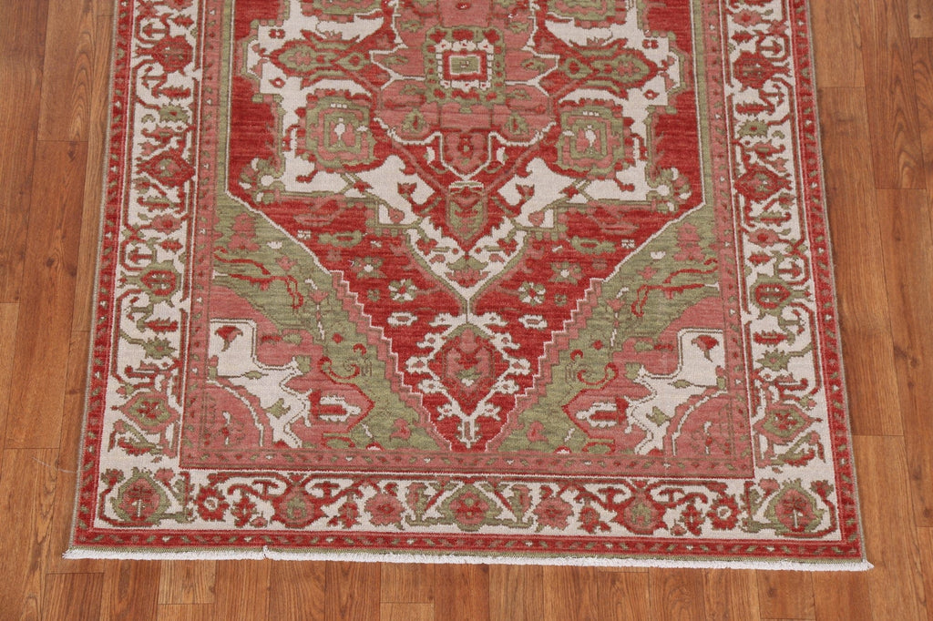 Geometric Heriz Serapi Wool Oriental Rug 4x6