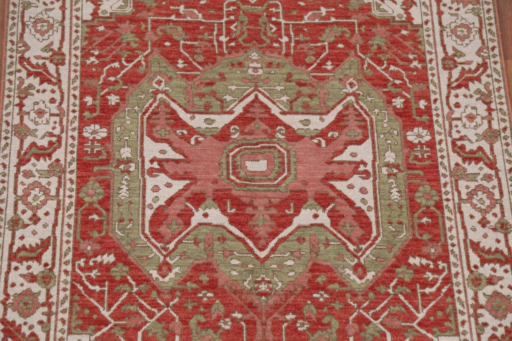 Geometric Heriz Serapi Wool Oriental Rug 4x6