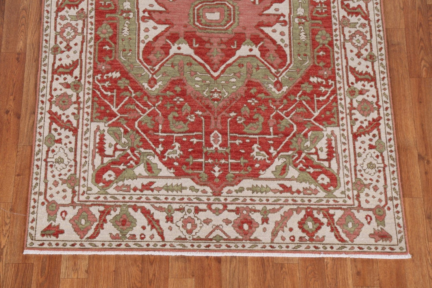 Geometric Heriz Serapi Wool Oriental Rug 4x6