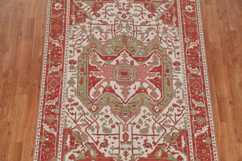 Geometric Heriz Serapi Turkish Wool Rug 4x6