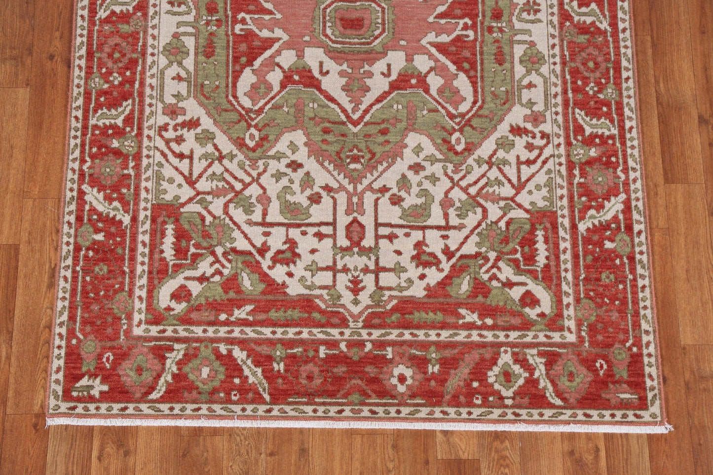 Geometric Heriz Serapi Turkish Wool Rug 4x6