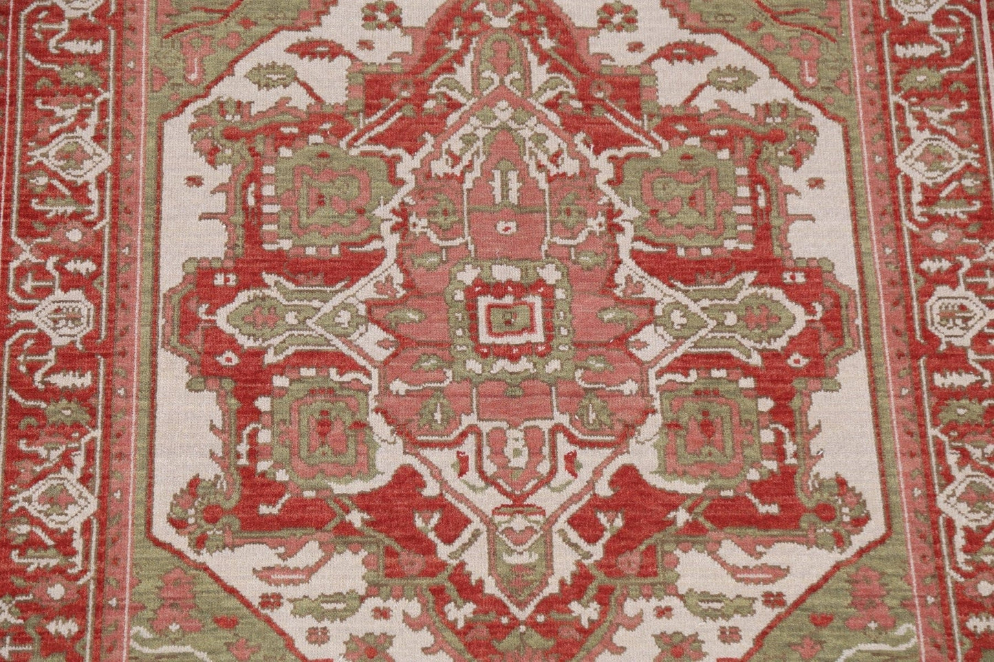 Geometric Heriz Serapi Turkish Wool Rug 4x6