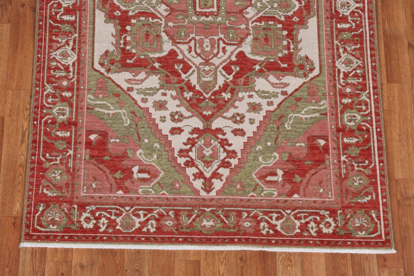 Geometric Heriz Serapi Turkish Wool Rug 4x6