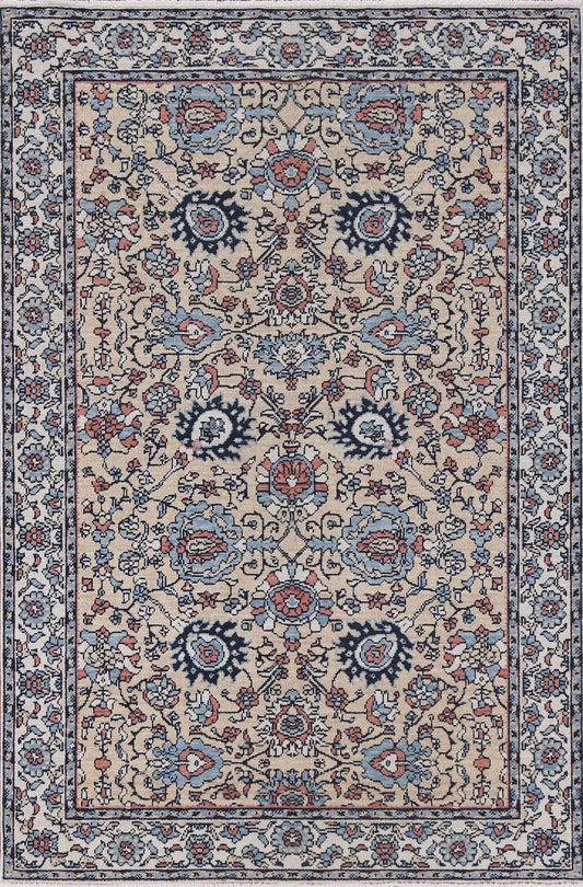 All-Over Sultanabad Ziegler Turkish Wool Rug 4x6